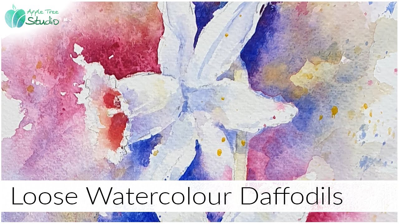 How To Paint Three Loose Watercolour Daffodils