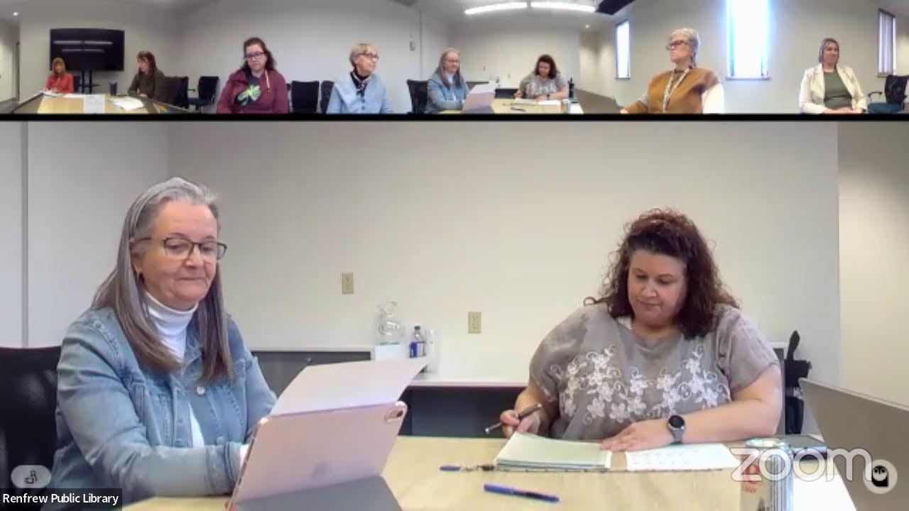 Renfrew Public Library's Zoom Meeting - March 18, 2024