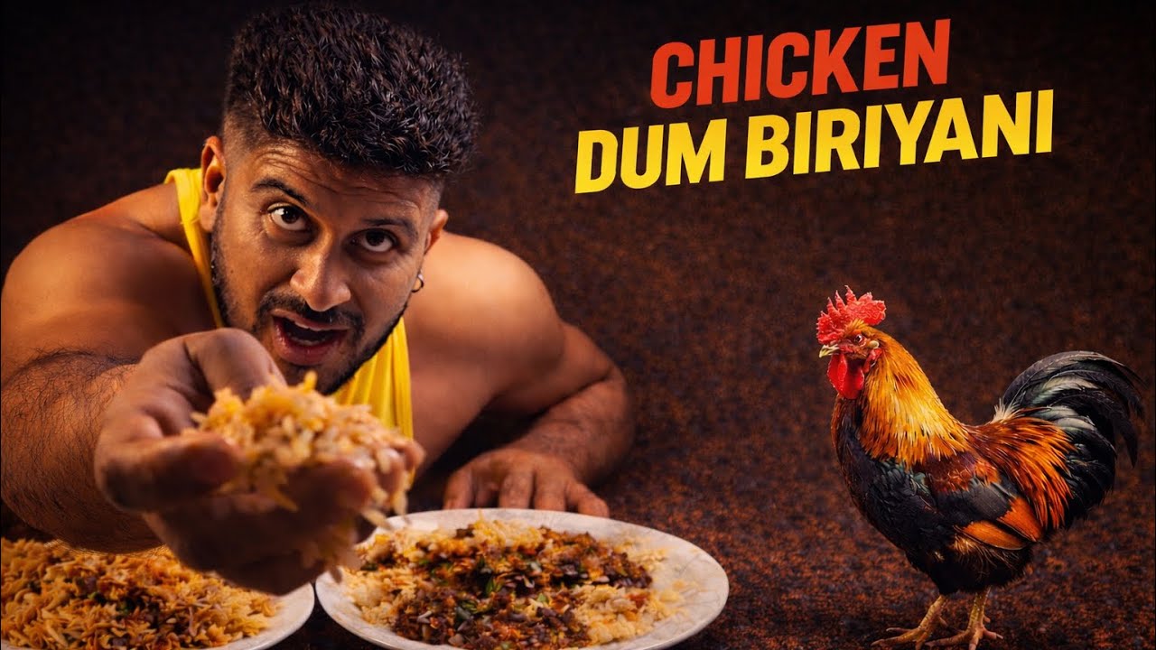 | ASMR- EATING 1 KG CHICKEN DUM BIRIYANI & BOILED FRIED EGGS WITH RED & GREEN CHATNI 😋| #viral #food