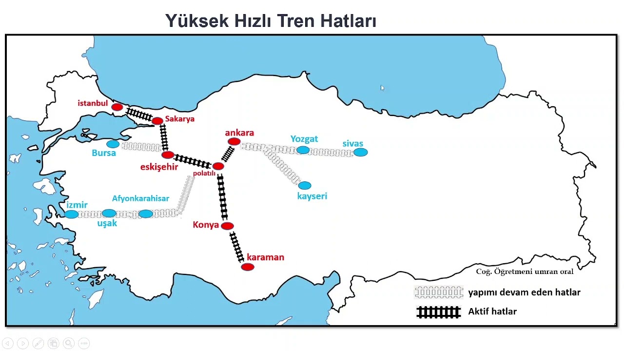 Türkiyedeki Yüksek Hızlı Tren Hatları