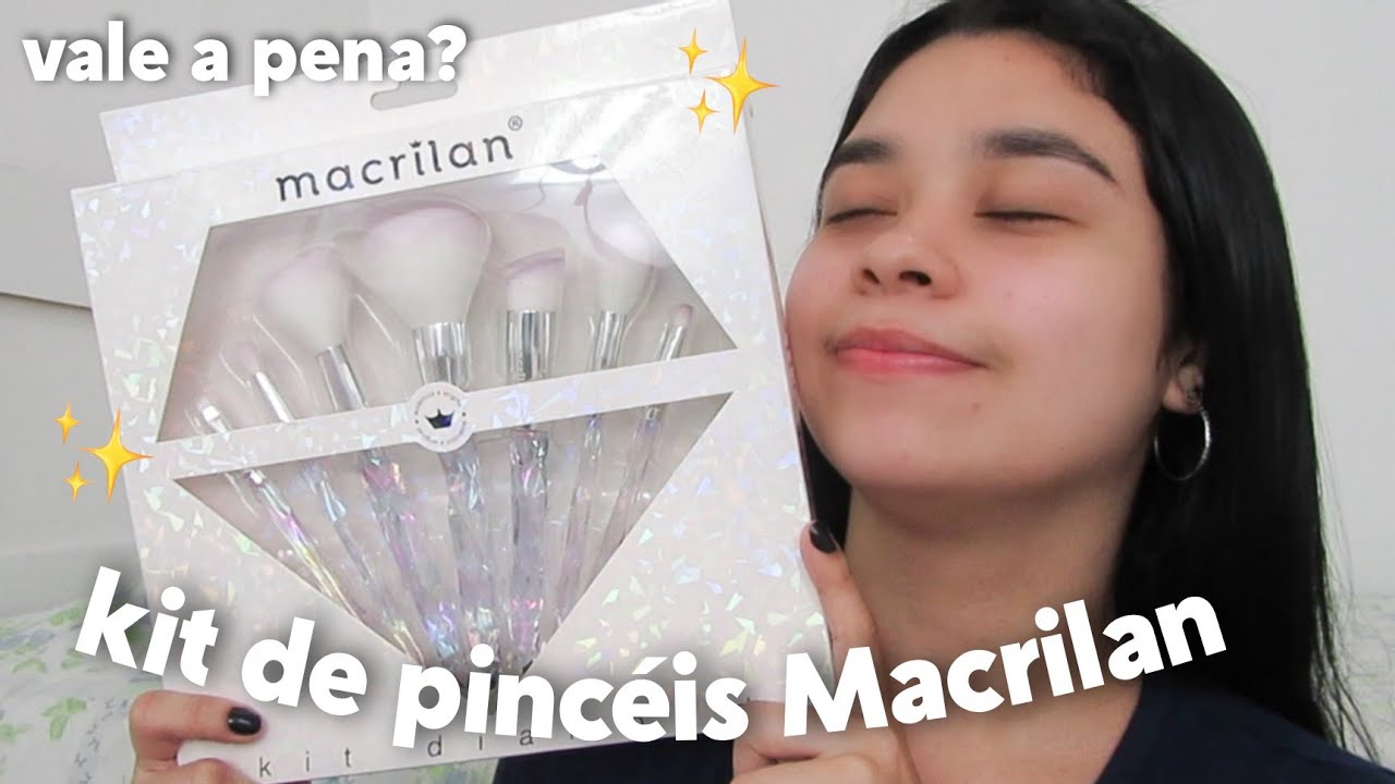 TESTANDO o kit de PINCÉIS baratinhos da Macrilan | kit Diamond 💎