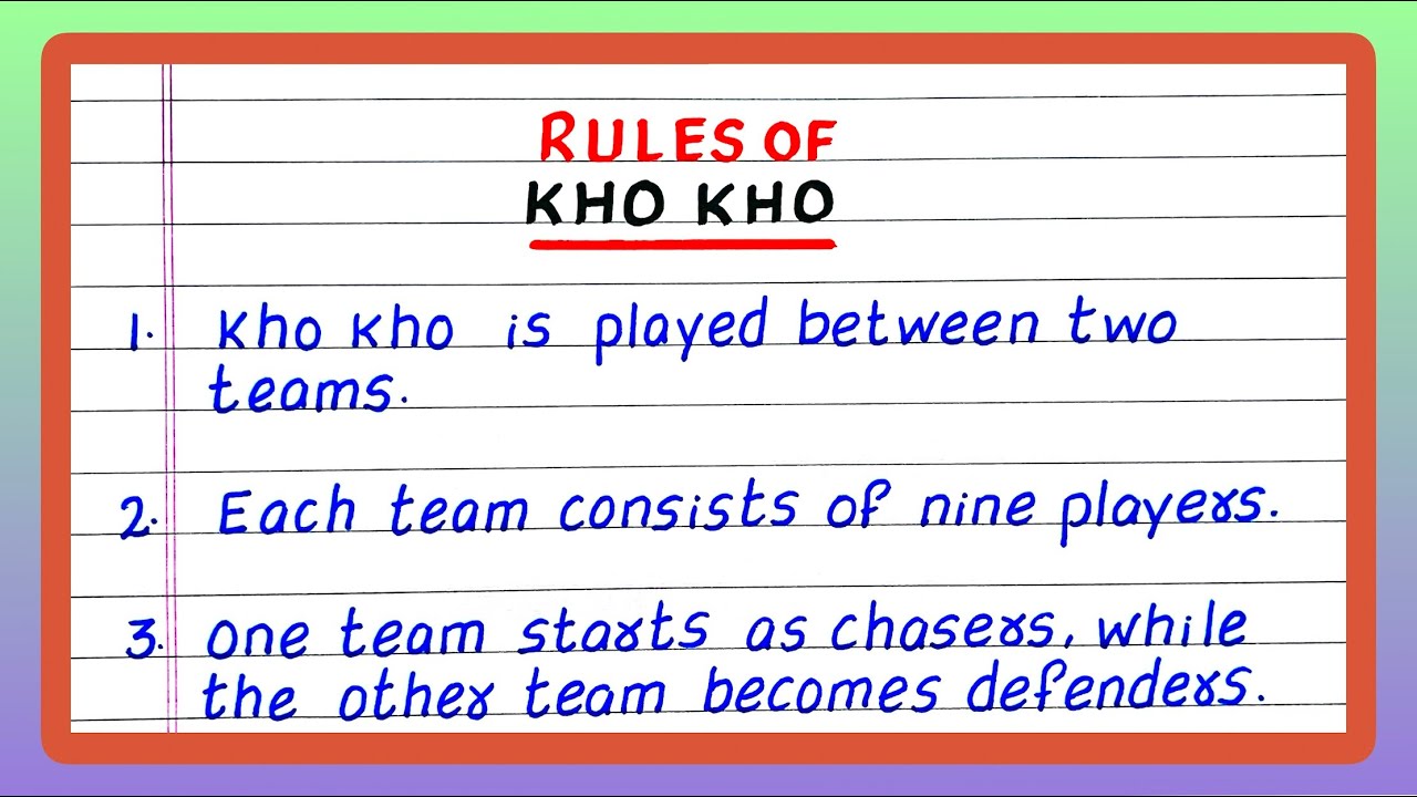 Rules of Kho Kho | Rules of Kho Kho Match | Rules of Kho Kho Game | Updated video