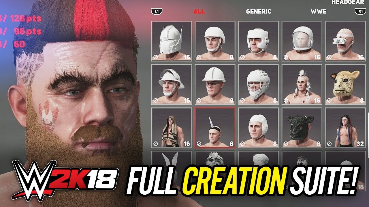 WWE 2K18 - Full Creation Suite Revealed!! (WWE 2K18 Create a Superstar Breakdown)