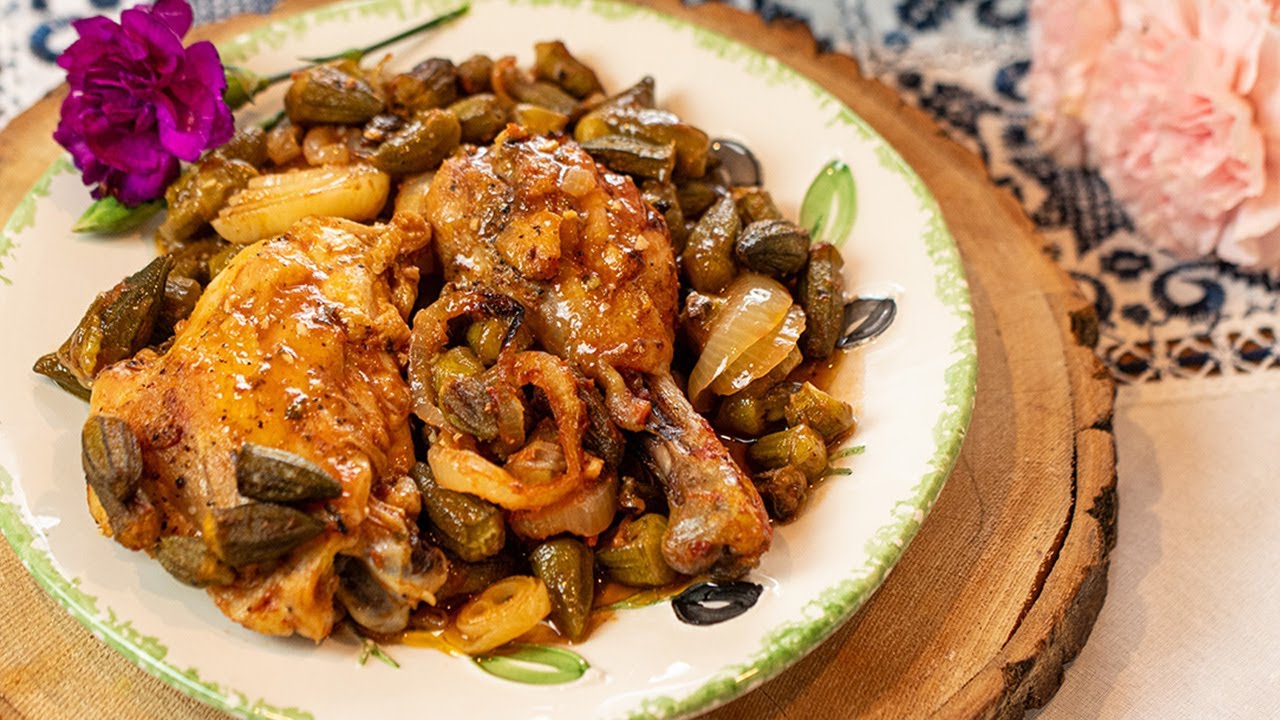 GREEK Chicken & Okra: Kotopoulo me Bamies