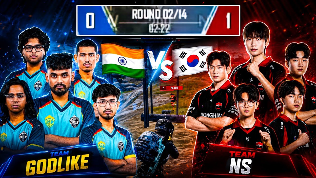 🇮🇳GodL vs NS🇰🇷 WOW 4v4 Intense Match🥶 TAG 15 Finishes WWCD🔥 Jonathan 1v4 Clutch🥵