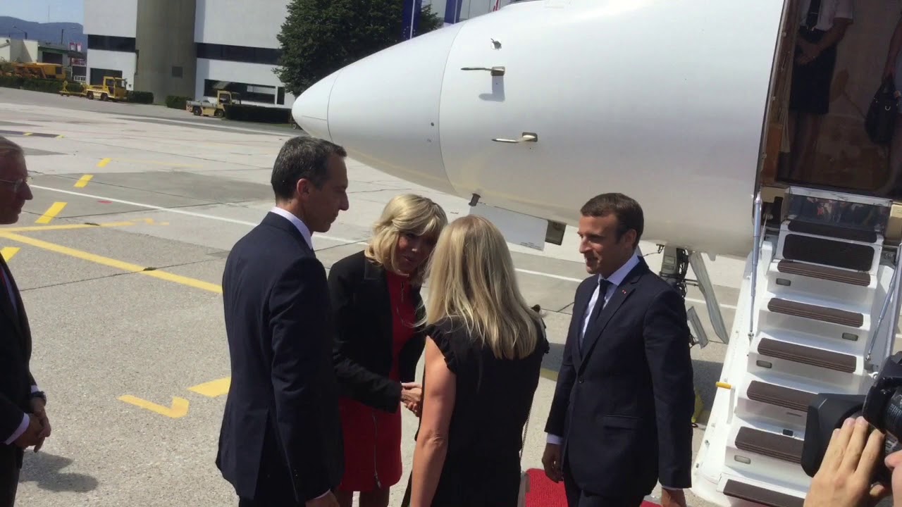 Präsident Macron ist in Salzburg gelandet