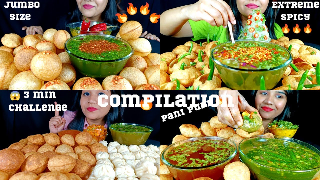 SPICIEST 🔥PANIPURI  COMPILATION EATING VIDEO 😍| GOLGAPPA CHALLENGE | INDIAN STREET FOOD| BIG BITES