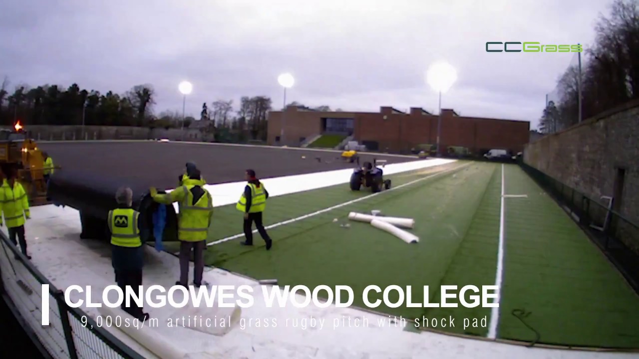 Artificial turf rugby field installation in Clongowes Wood College by CCGrass