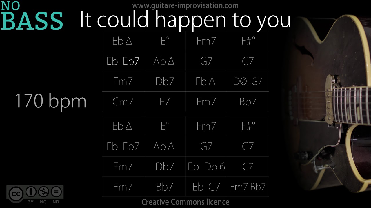 It Could Happen To You _ NO BASS (Jazz/Swing feel) 170 bpm : Backing Track