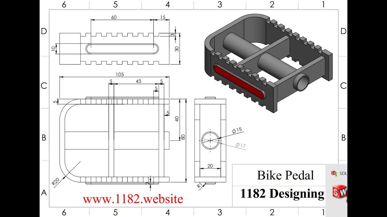 How to design Bike Pedal in Solidworks?