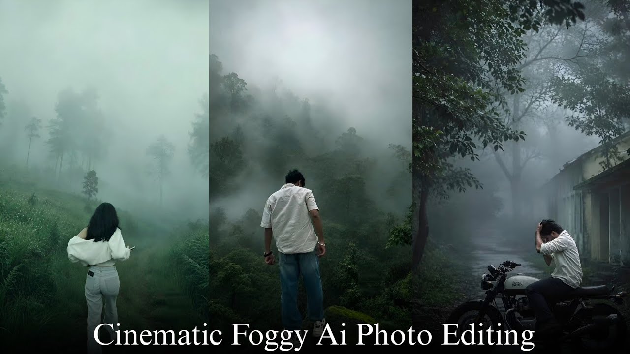 Trending cinematic fog AI photo editing | Cinematic foggy forest AI prompt | ChatGPT photo editing