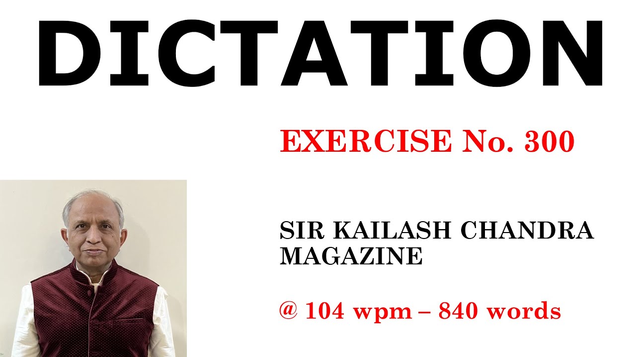 #englishshorthanddictation #ShorthandDictationSirKCmagazineEx.300At104wpm #PitmanShorthand