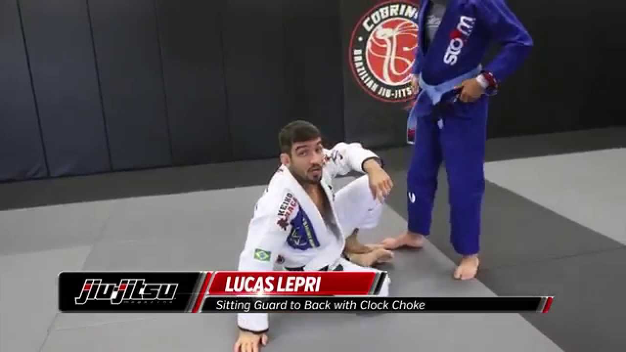 Lucas Lepri, Sitting Guard To Back w/ Clock Choke: Jiu-Jitsu Magazine, Issue #26.