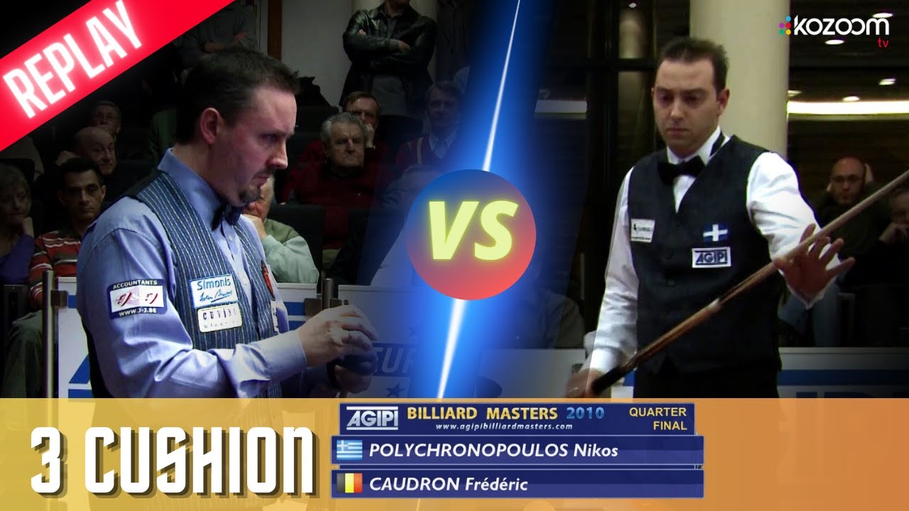 3 Cushion  - AGIPI 2010  - Frédéric CAUDRON vs Nikos POLYCHRONOPOULOS