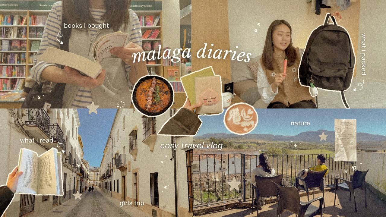 malaga diaries 💌 pack with me & what i read whilst travelling