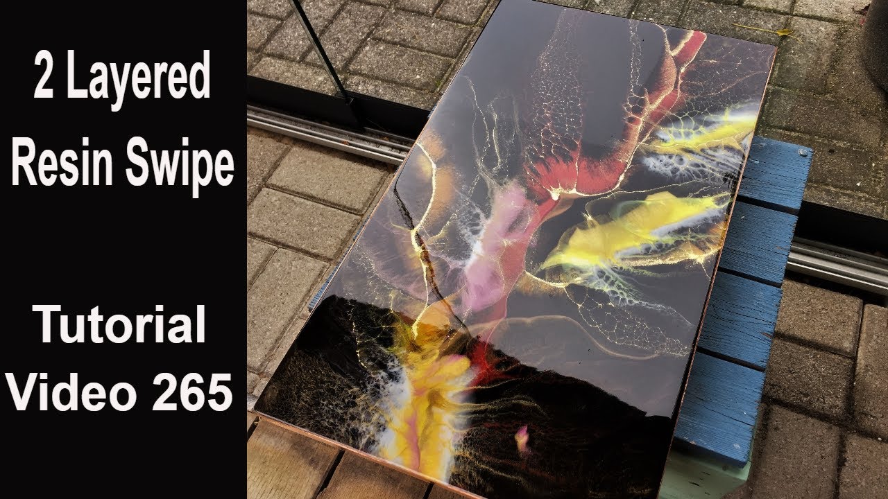 Resin Swipe Technique/ full tutorial/ Swiping on 2 Layers