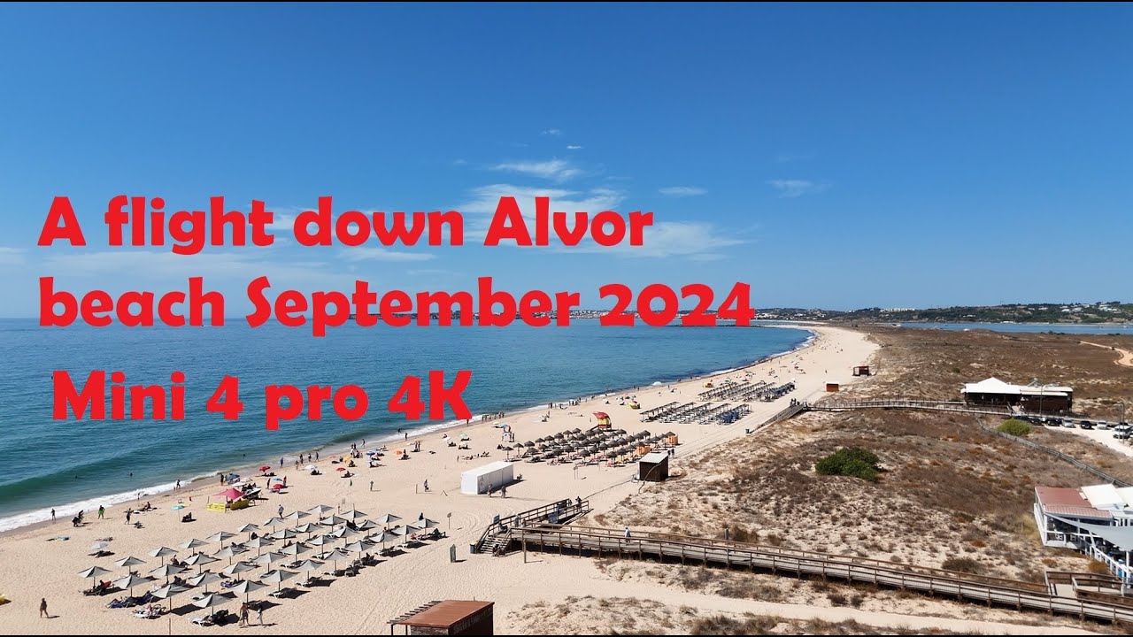 Alvor Beach flight September 2024 in 4K
