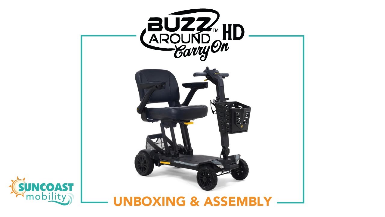 Golden Technologies Buzzaround HD Folding Travel Mobility Scooter (GB220) Unboxing & Assembly Guide