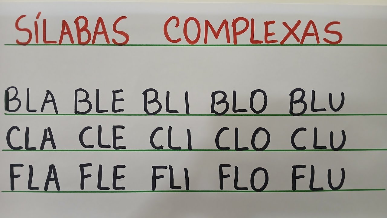 Aprenda sílabas complexas em MINUTOS com método fácil