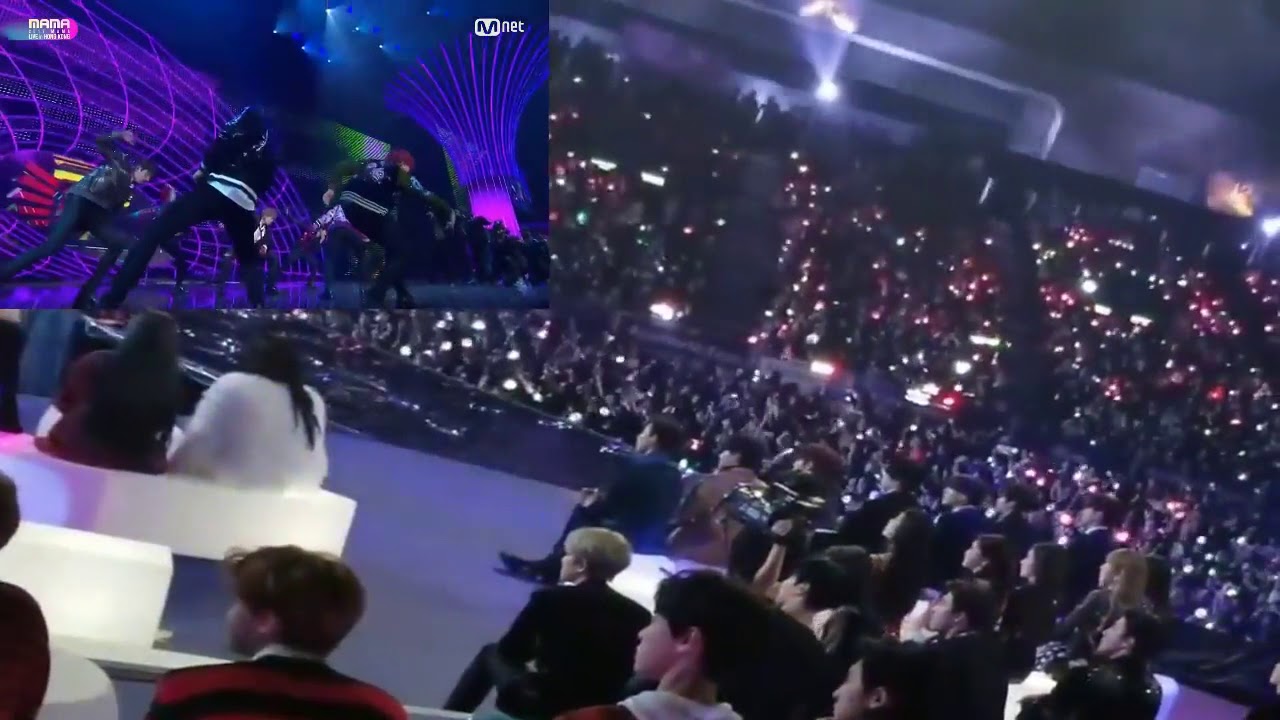 Fancam Idol Exo, wanna one, Red Velvet reaction to BTS  NOT TODAY in MAMA