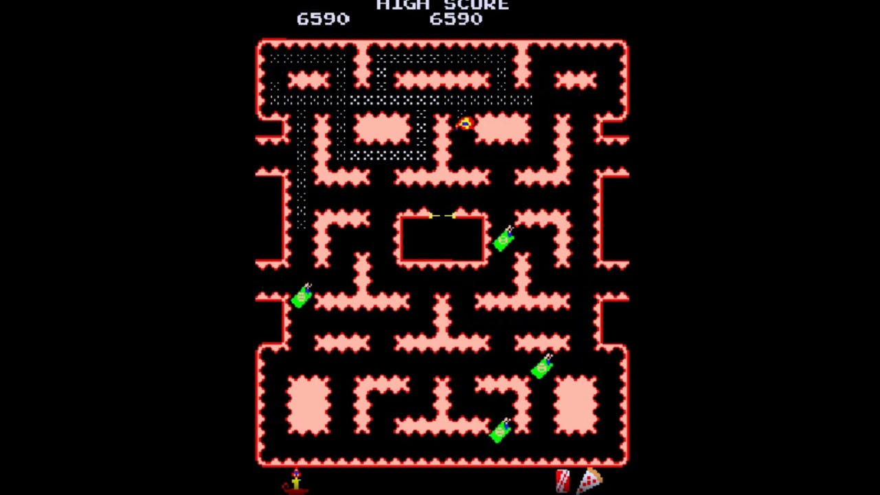 gameplay a Arcade Ms. Pac-Man Heart Burn