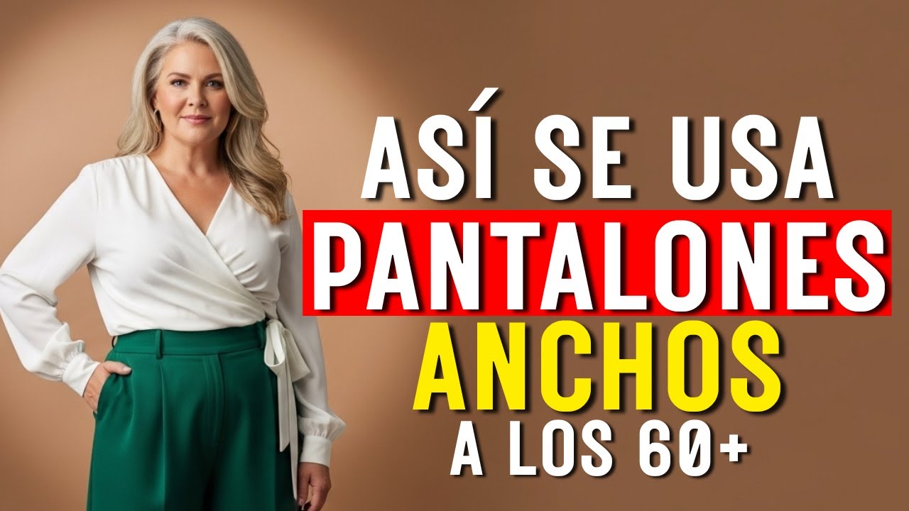 Cómo usar PANTALONES ANCHOS con elegancia A LOS 60+