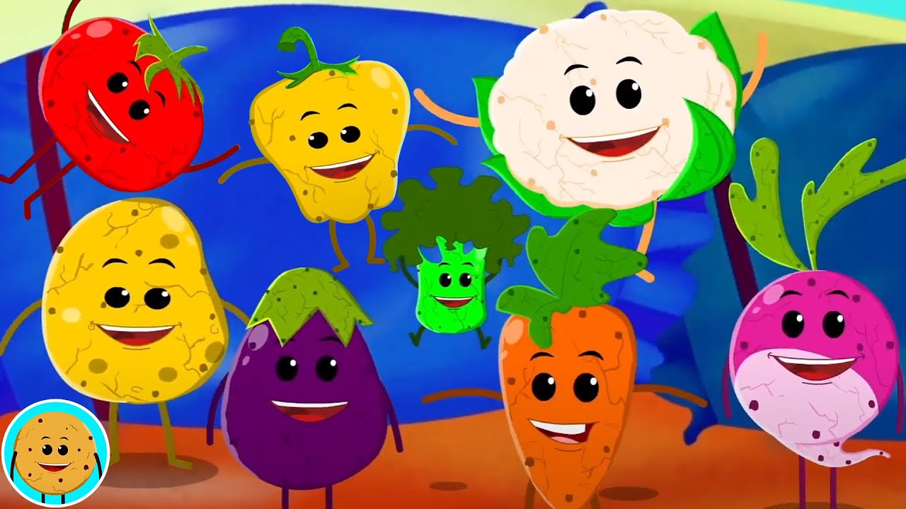 Ten Little Vegetables, Healthy Food Habit, Kindergarten Rhyme for Babies