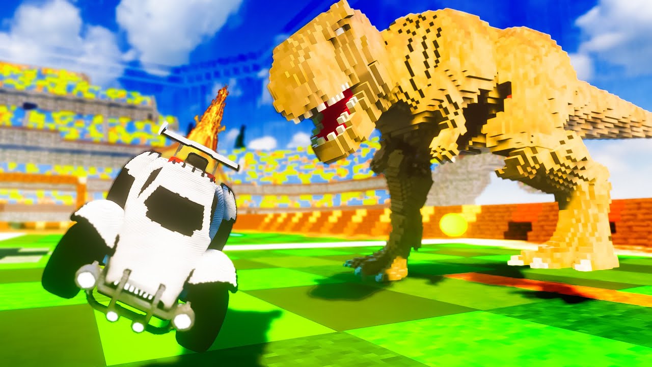Playing ROCKET LEAGUE With a T-REX! -  Teardown Mods