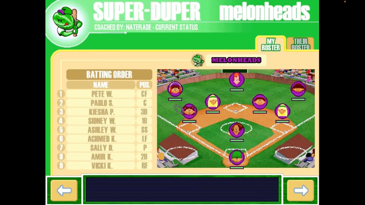 Melonheads vs White Sox at Big City Stadium, commentated | Backyard Baseball 2001