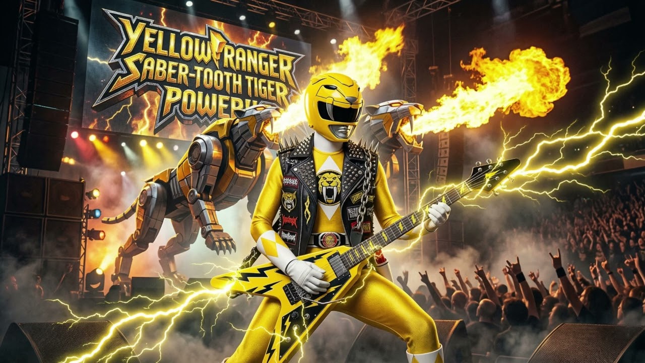 Yellow Ranger Saber-Tooth Tiger Power! An AI Metal/K-Pop Theme For The Mighty Morphin Yellow Ranger!