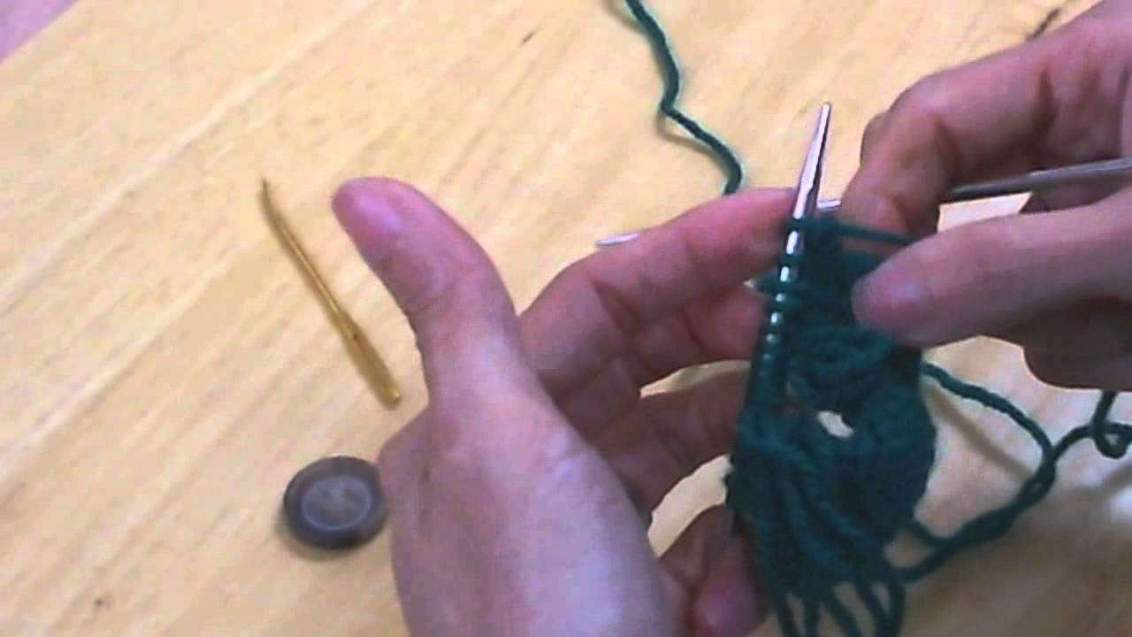 How To Knit a Button Hole