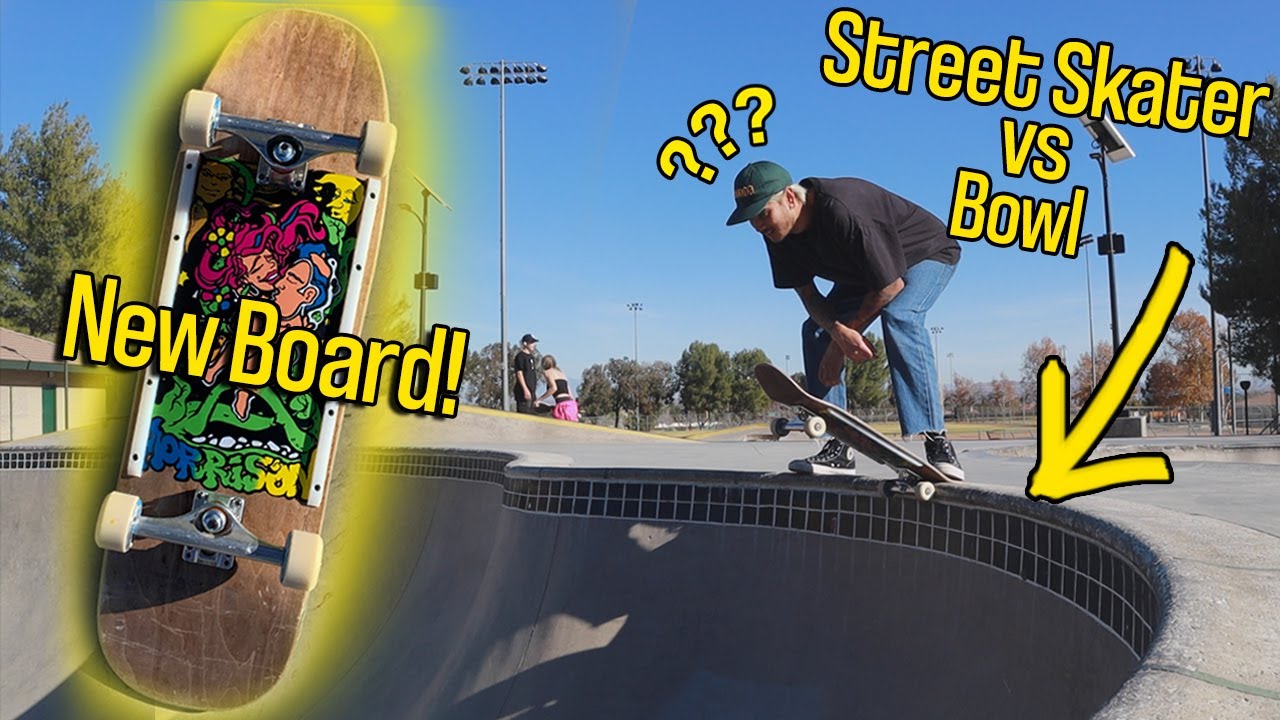 STREET SKATER VS BOWL | LEARNING HOW TO SKATE BOWLS + POOL BOARD SET UP