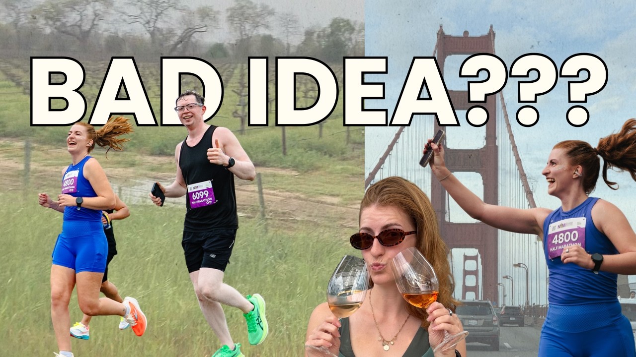 I ran Napa Valley Half Marathon after wine tastings and travel... Weekend race vlog SFO ATX Napa!