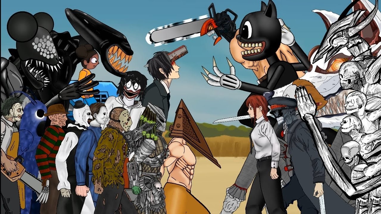 Amanda The Adventurer, Aki Gun vs Chainsawman, Cartoon cat, Katana man, makima+ more [COMPILATION]