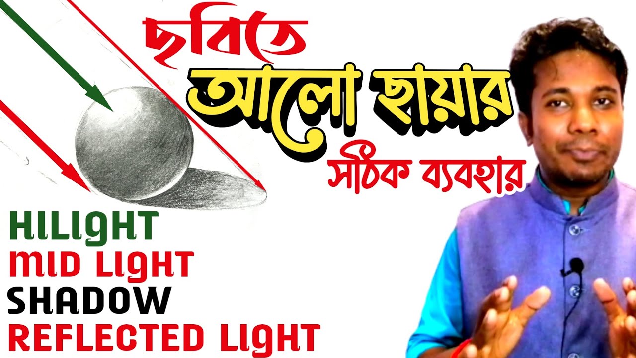 ছবিতে আলো ছায়ার সঠিক ব্যবহার শেখো | How to shade with pencil for beginners | pencil shading tips