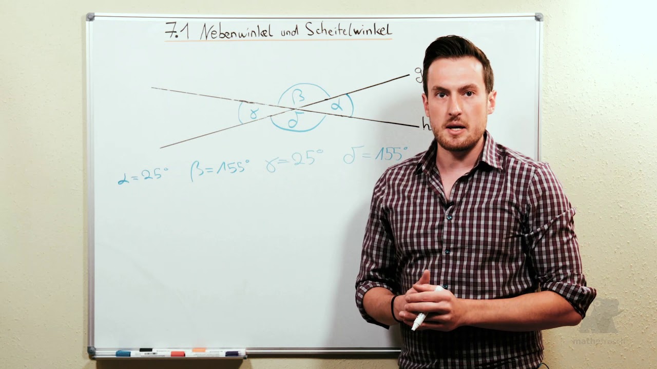 Nebenwinkel und Scheitelwinkel (Klasse 7)