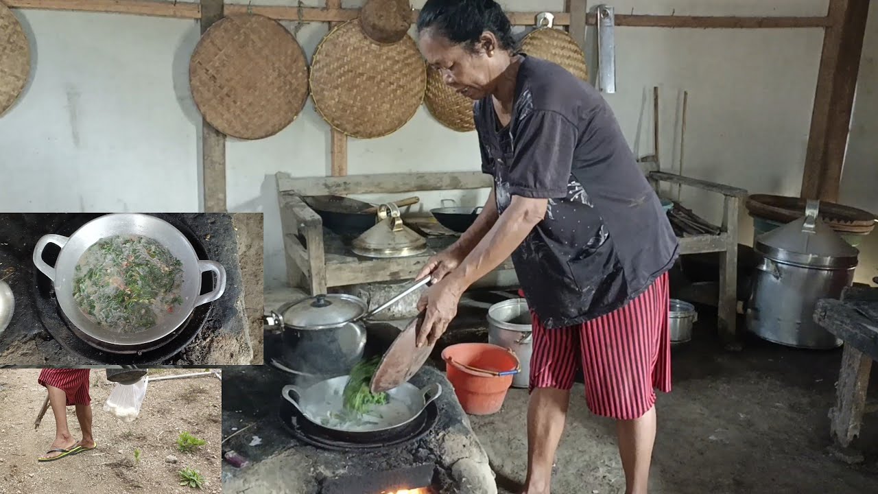 mak tum baru kena musibah semoga cepat sembuh amin🤲 sayur daun telo dan mie bobor sumer