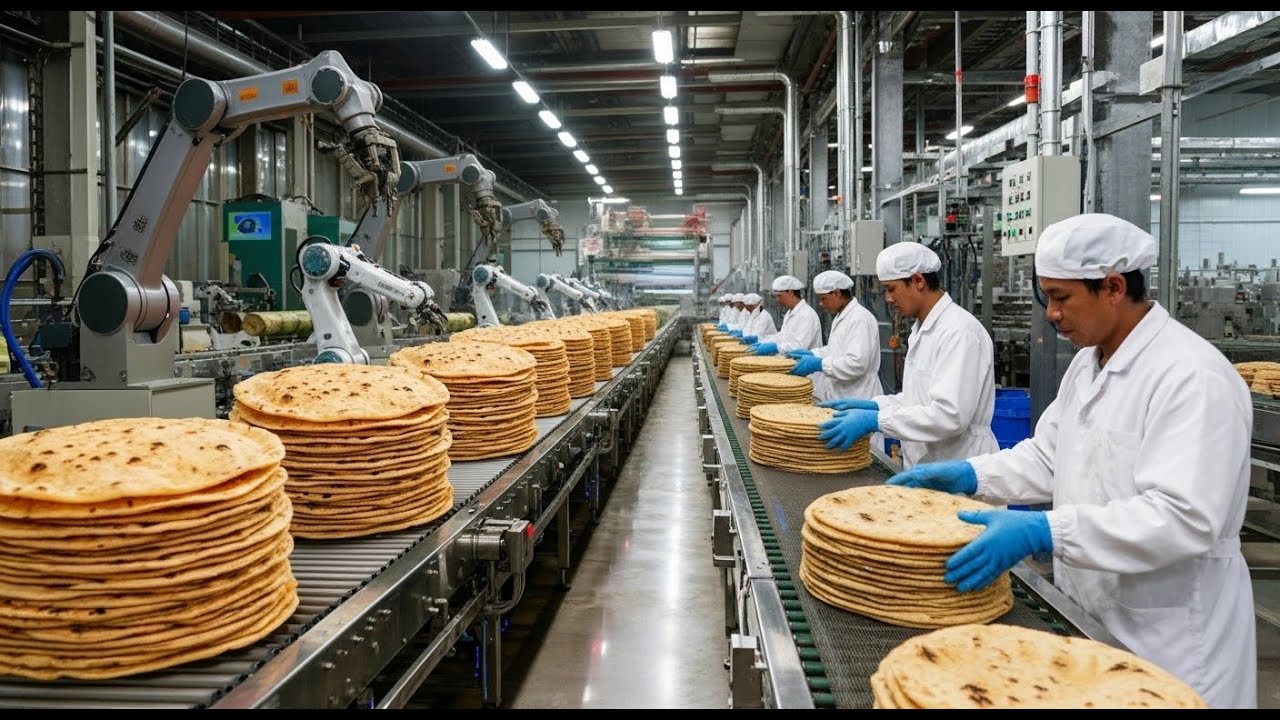Inside a Modern Roti Factory | Advanced Chapati Production Line (Full Process)