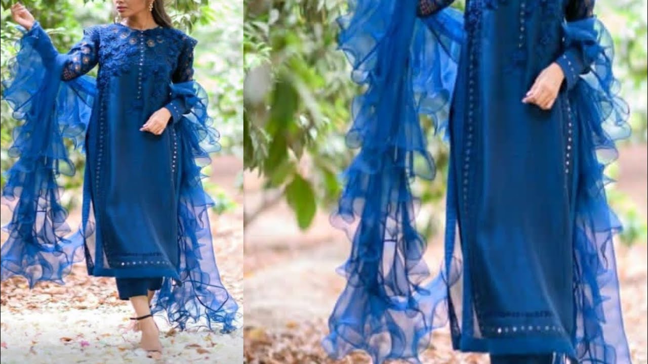 Ruffle Dupatta Designing At Home||Dupatta Design Ideas