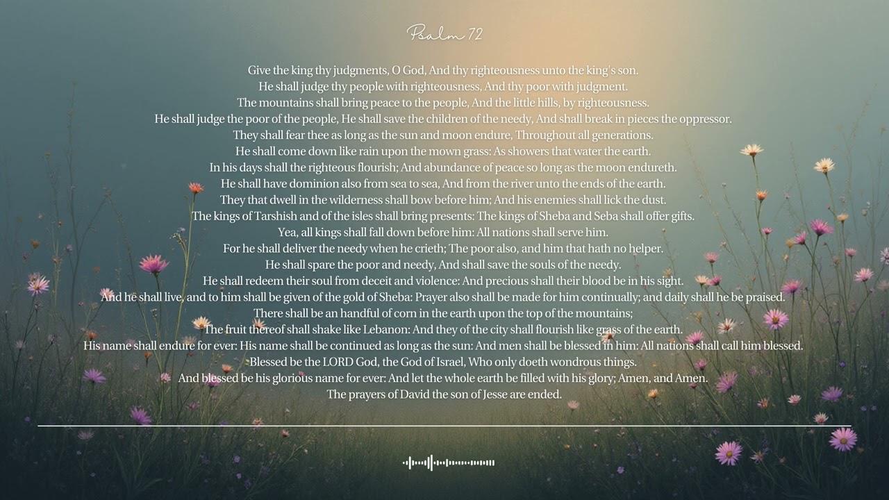 🌿 Psalm 72 | A Psalm of Solomon | Bible Scripture Song CCM · Shuli Bible
