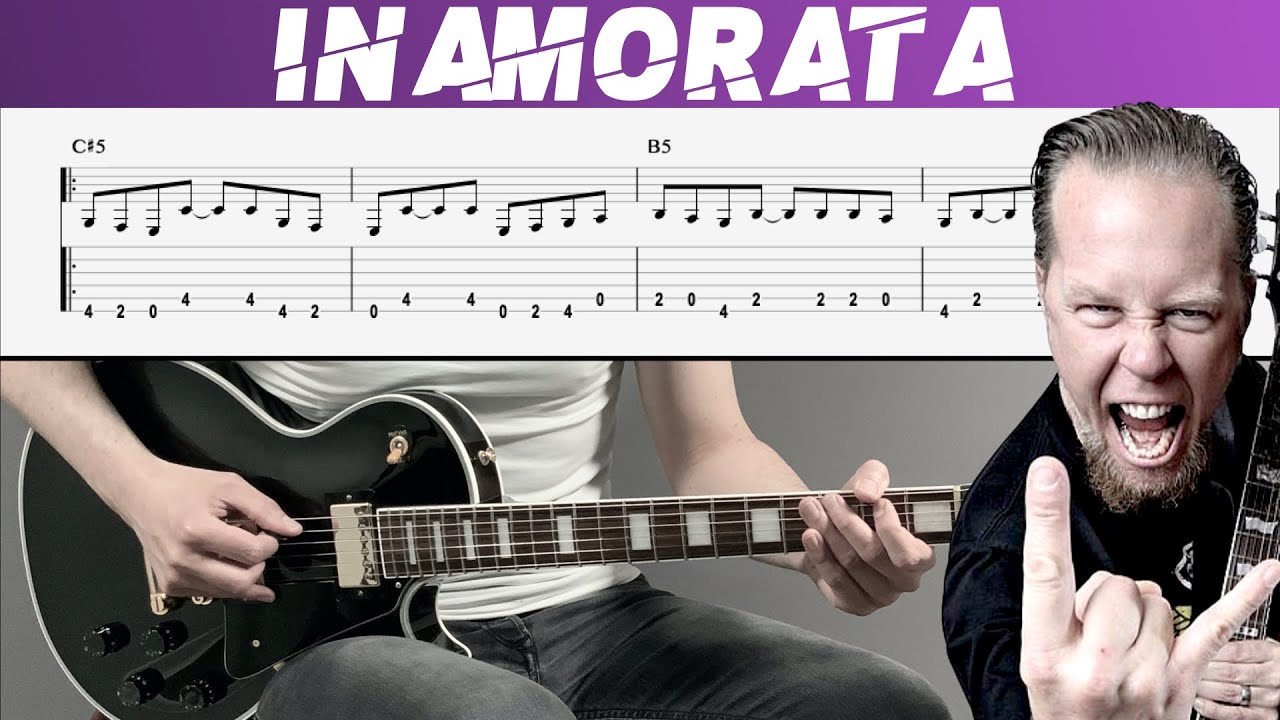 METALLICA - INAMORATA (Guitar cover with TAB | Lesson)