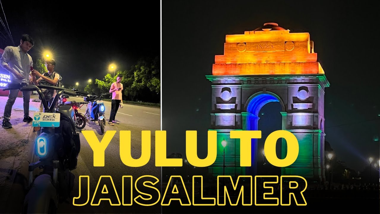 i took YULU to JAISALMER through INDIA GATE 🏍️