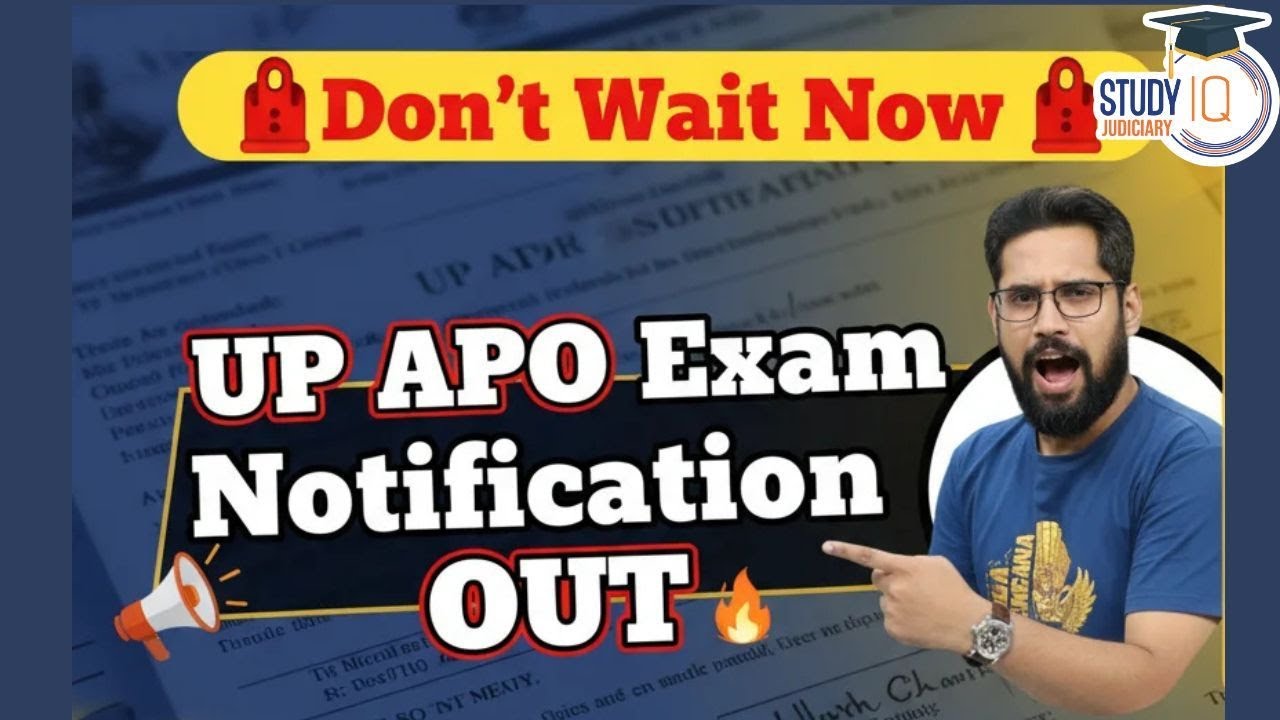 UP APO Exam 2025 Notification Out | 182 Vacancies | By Abhishek Bhatt