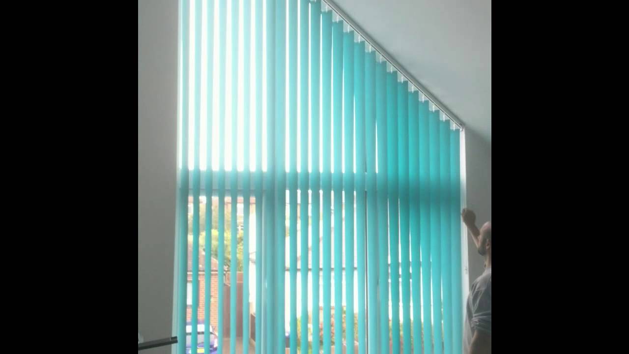 Angled Vertical blinds - Emanuel's Curtains Blinds and Shutters