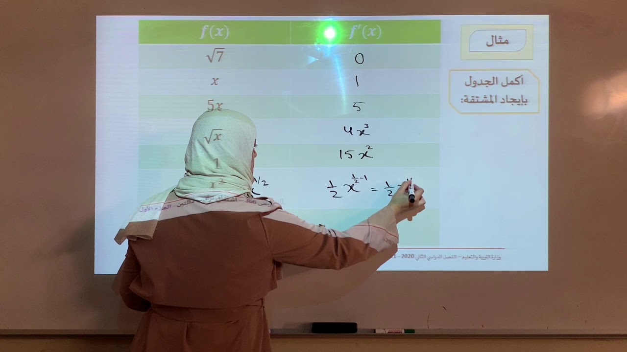 مشتقة تركيب دالتين - الجزء1