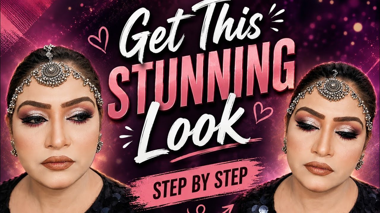 Party makeup with black dress 