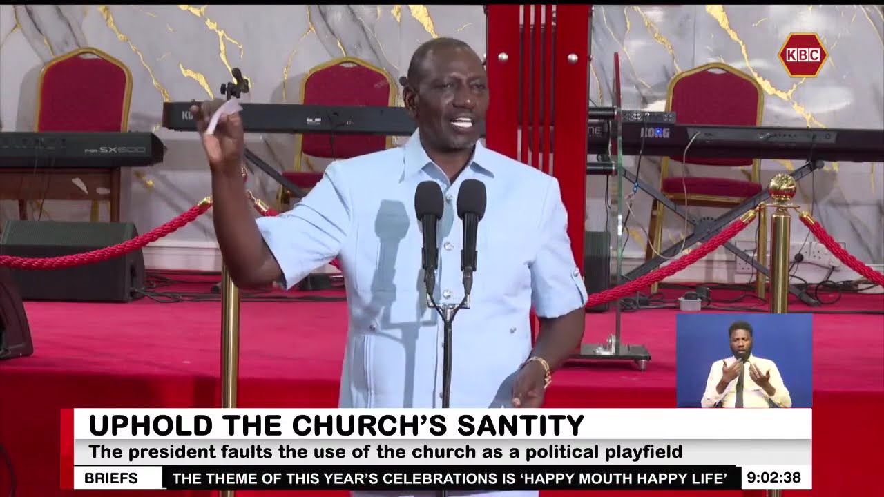 President Ruto faults the use of the church as a political playfield