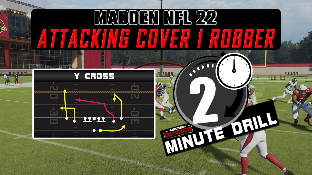 Madden 22 Passing Tips - 2 Minute Drill - Gun Spread Y-Slot&ndash;Y Cross Vs Cover 1 Robber Coverage