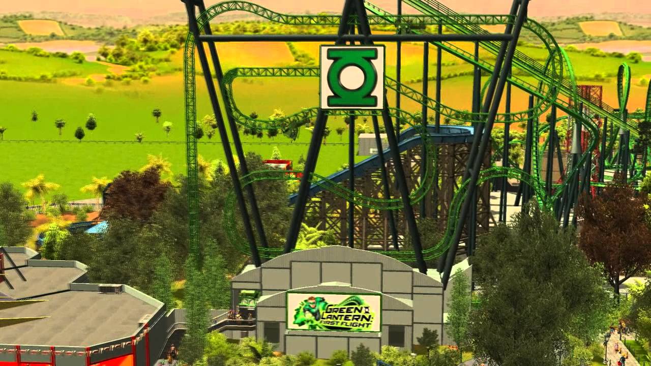 RCT3 - The Green Lantern First Flight - Six Flags Magic Mountain - Re-Creation