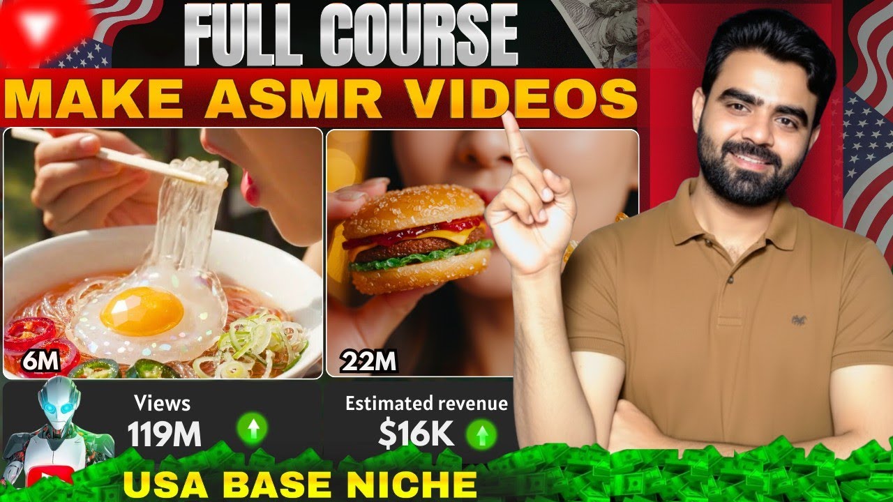 How I Created a Food ASMR Videos With Ai | Faceless ASMR Channel | Full Automation Guide